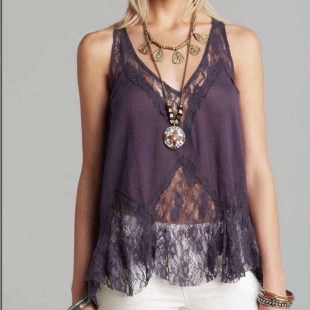 INTIMATELY by Free People Lace Trim Sleep Tank XS